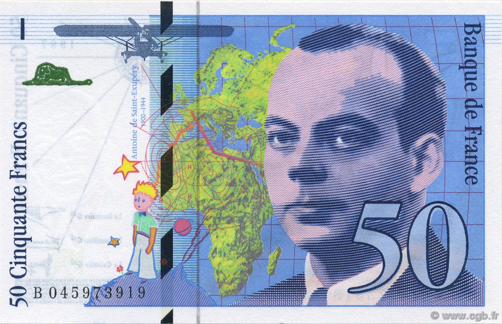 50 Francs SAINT-EXUPÉRY modifié FRANCE  1997 F.73.04 UNC
