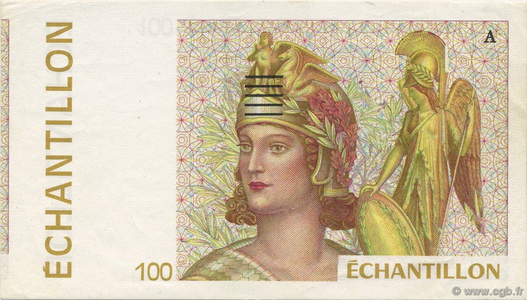 100 Francs ATHÉNA FRANCIA  1997 EC.1997 SC