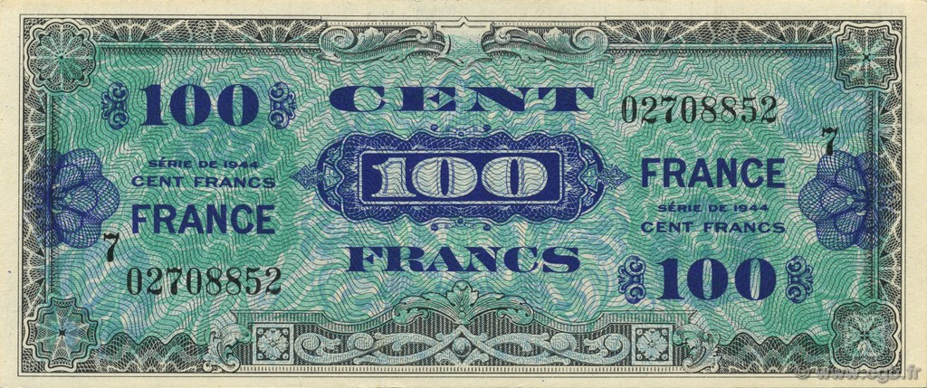 100 Francs FRANCE FRANCIA  1945 VF.25.07 SC+