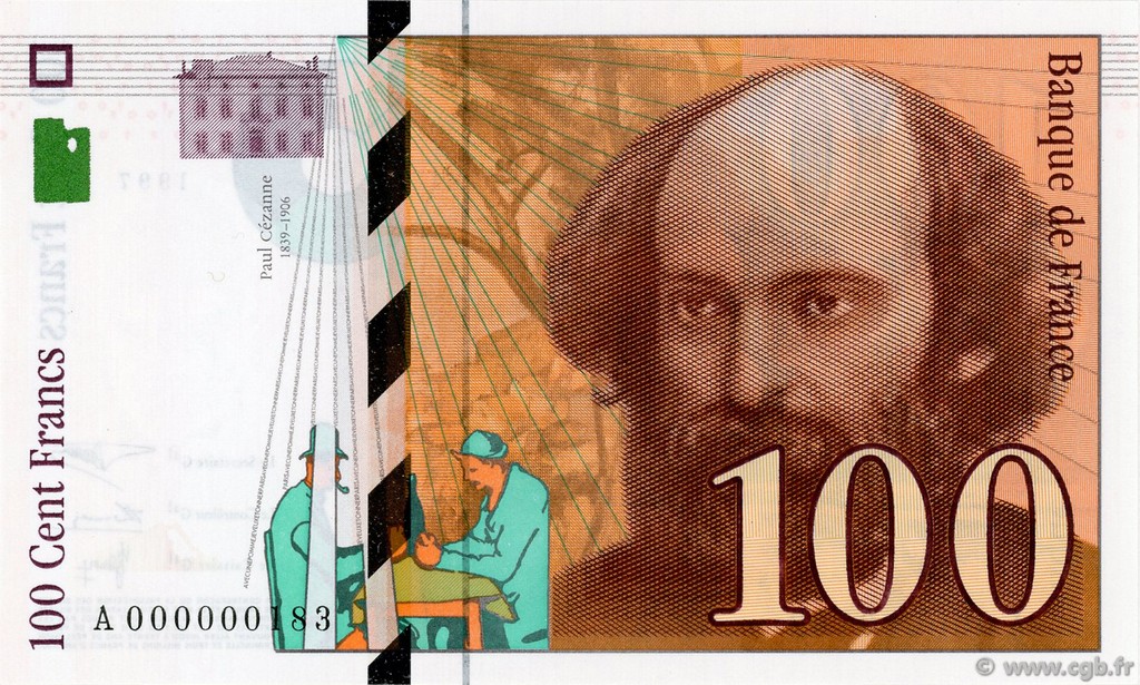 100 Francs CÉZANNE FRANCE  1997 F.74.01A UNC