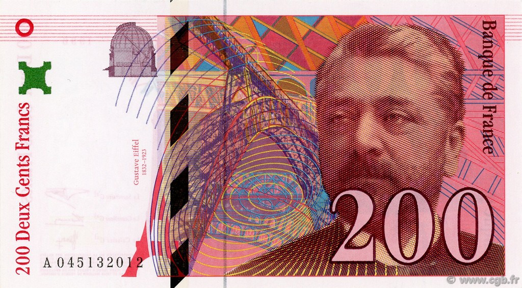200 Francs EIFFEL FRANCE  1996 F.75.03b UNC