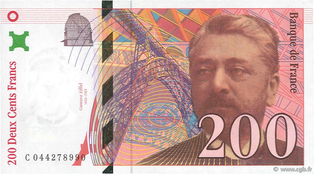 200 Francs EIFFEL FRANCE  1997 F.75.04a AU