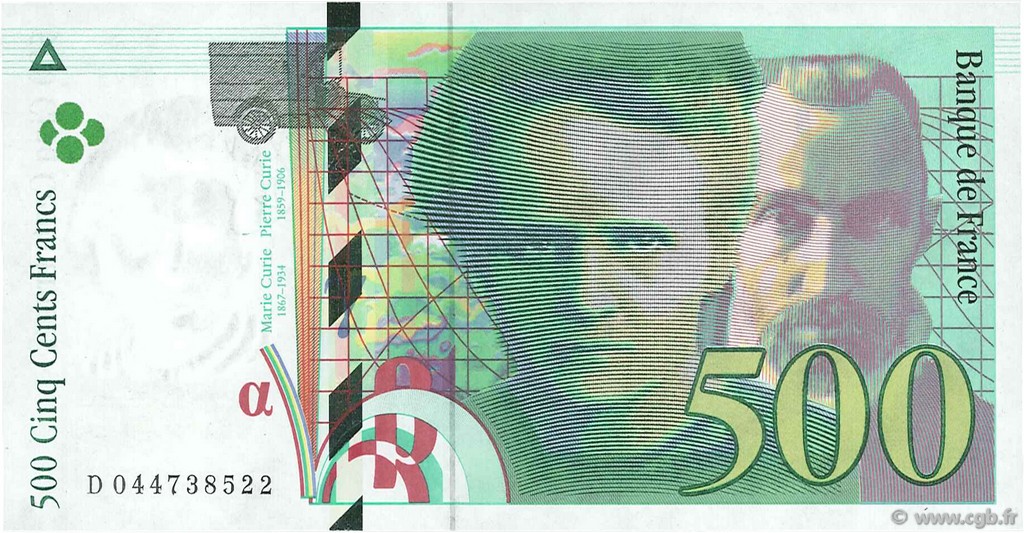 500 Francs PIERRE ET MARIE CURIE FRANKREICH  2000 F.76.05 ST