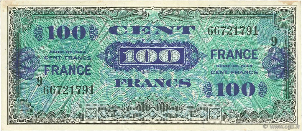 100 Francs FRANCE FRANCIA  1945 VF.25.09 MBC+