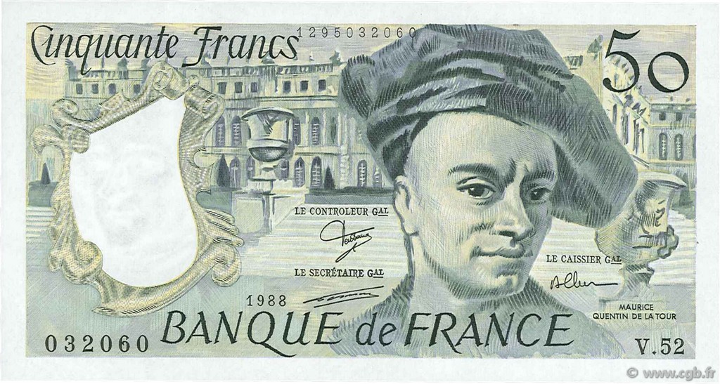 50 Francs QUENTIN DE LA TOUR FRANCE  1988 F.67.14 NEUF