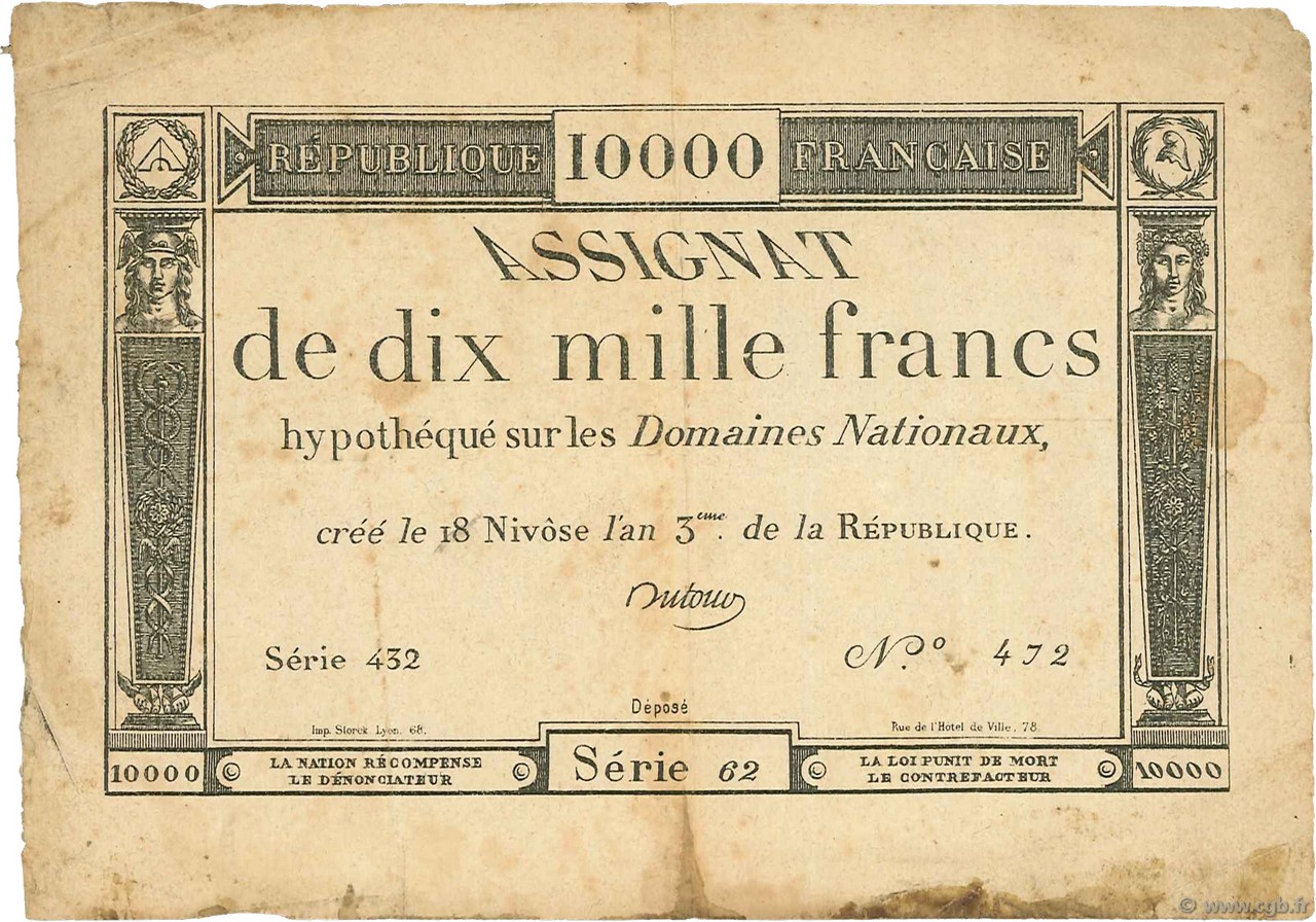 10000 Francs FRANKREICH  1830 Ass.- SS