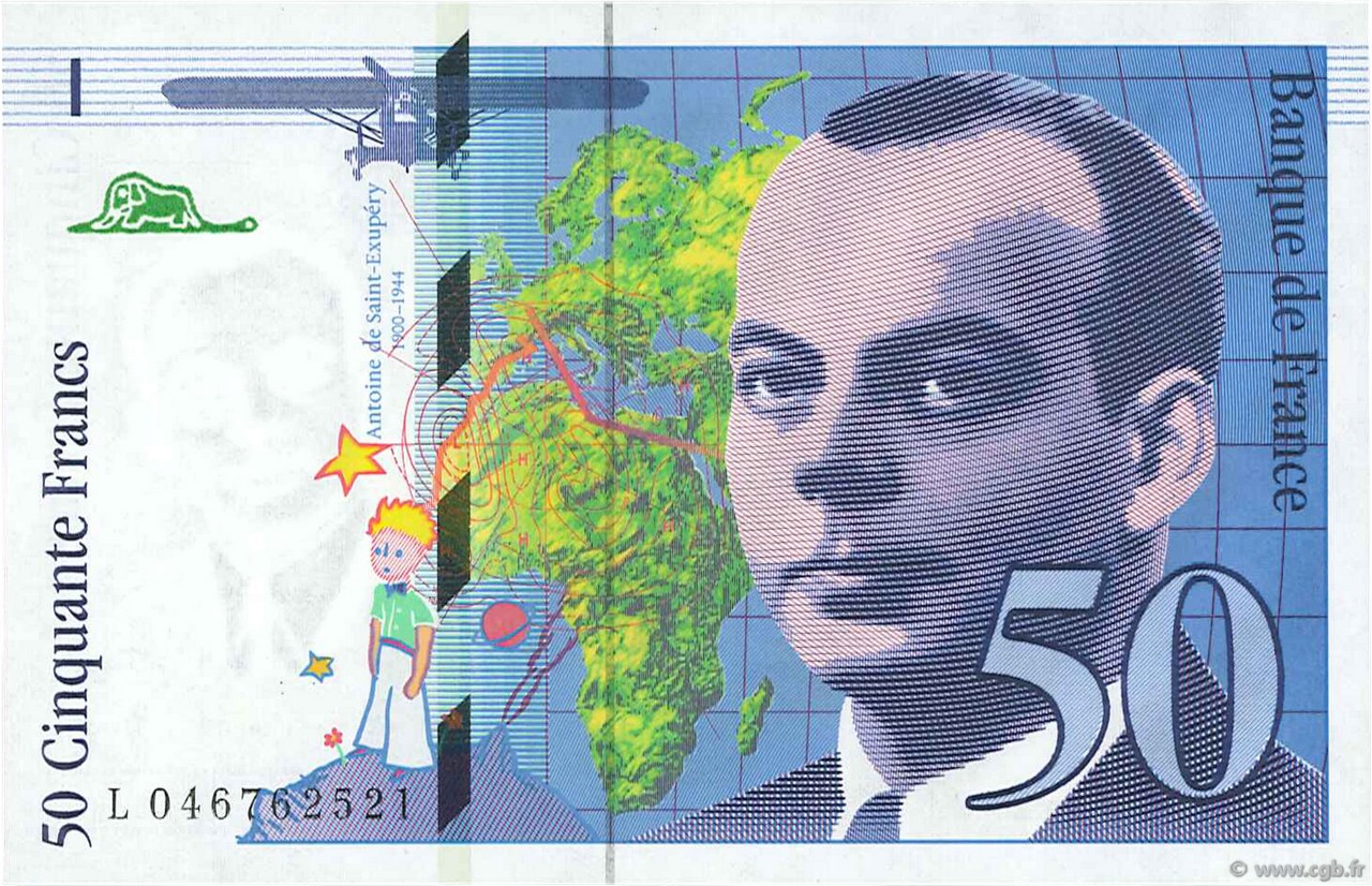 50 Francs SAINT-EXUPÉRY modifié FRANKREICH  1996 F.73.03 ST