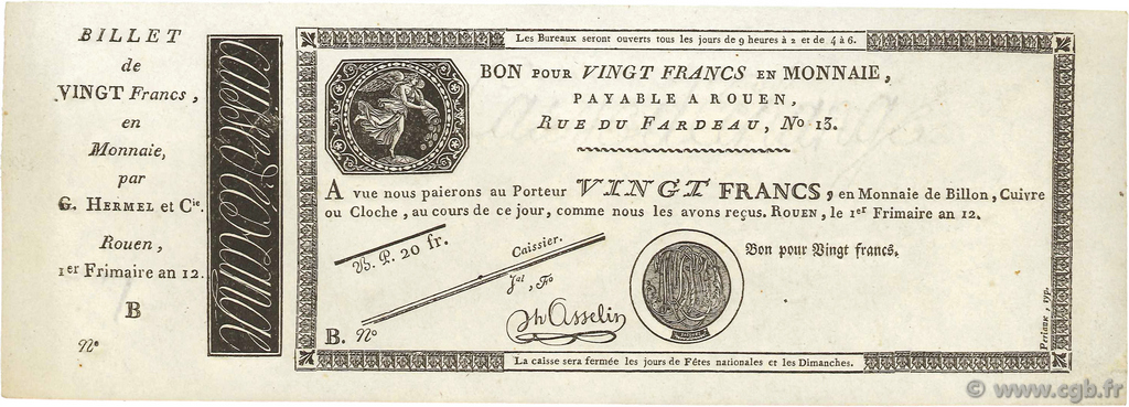 20 Francs FRANKREICH  1804 PS.245b fST+
