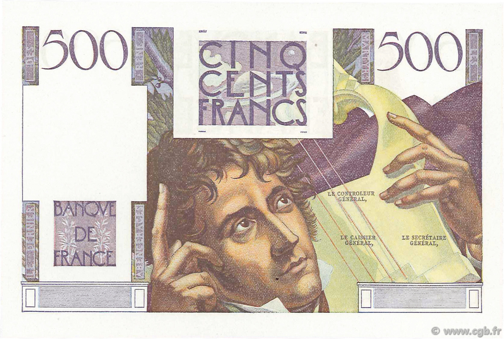 500 Francs CHATEAUBRIAND FRANCE  1945 F.34.00Ec UNC