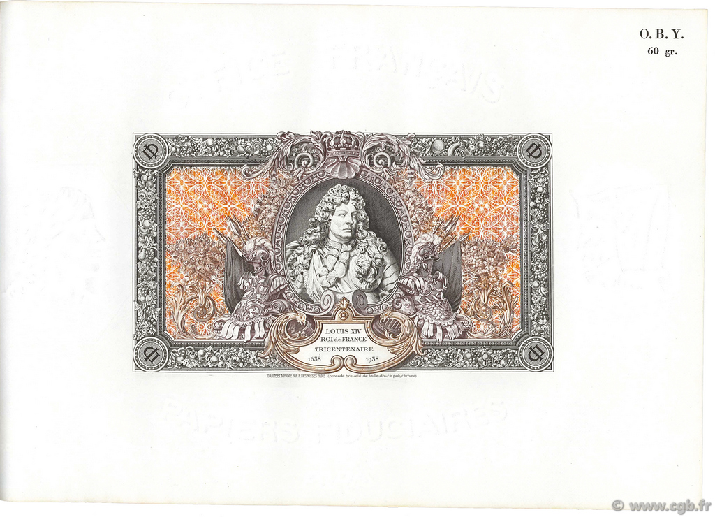 (1000) Francs LOUIS XIV FRANCE regionalismo y varios  1938 F.- EBC