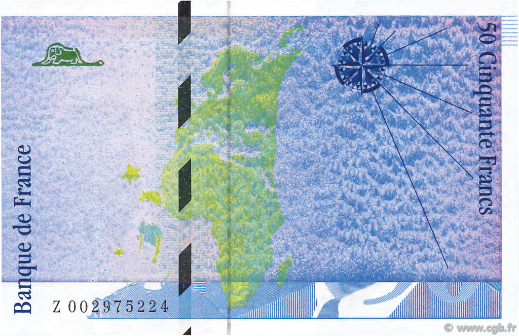50 Francs SAINT-EXUPÉRY FRANCIA  1992 F.72.01F FDC