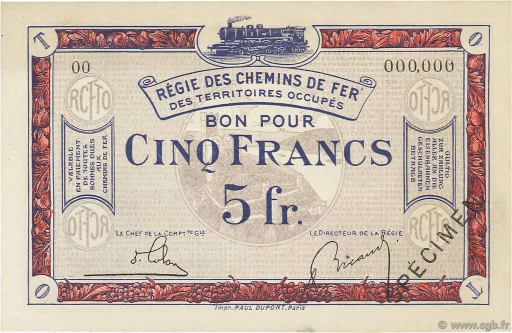 5 Francs FRANCE regionalismo y varios  1923 JP.135.06s SC