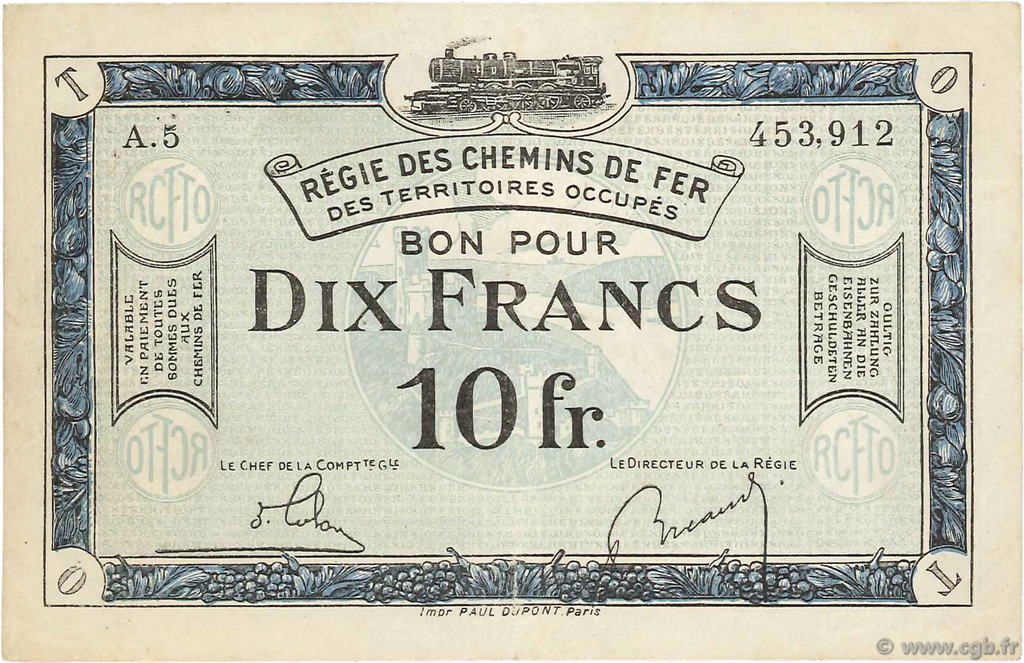 10 Francs FRANCE regionalism and various  1923 JP.135.07 VF