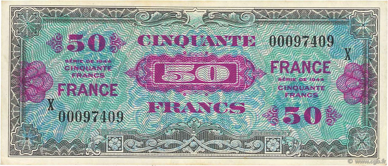50 Francs FRANCE FRANCIA  1945 VF.24.04 EBC+