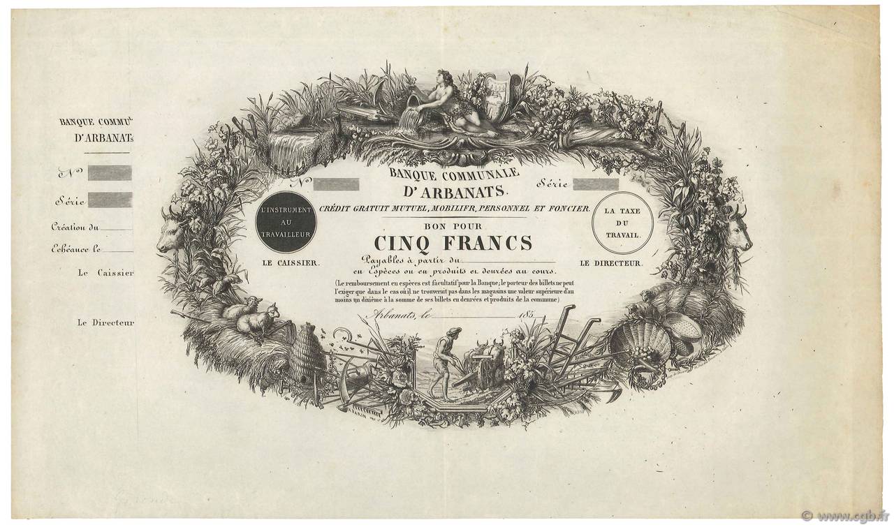 5 Francs FRANCE regionalism and various  1850 - AU