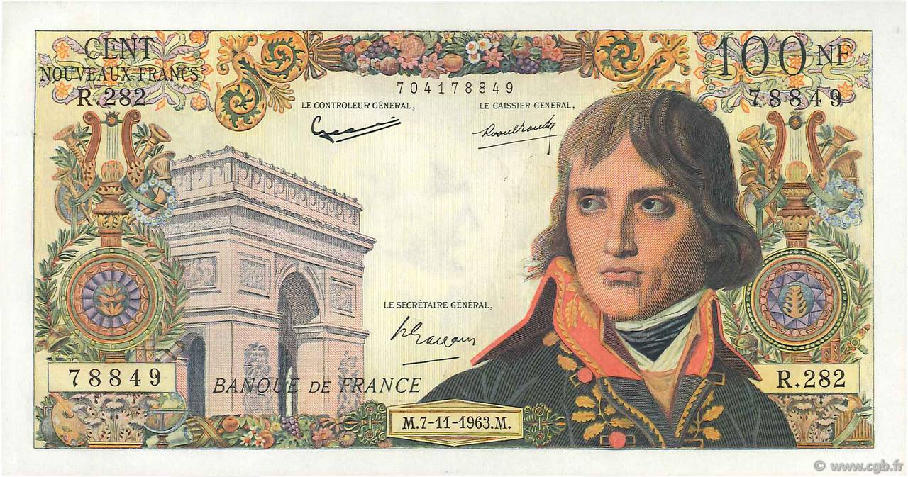 100 Nouveaux Francs BONAPARTE FRANCE  1963 F.59.24 SPL