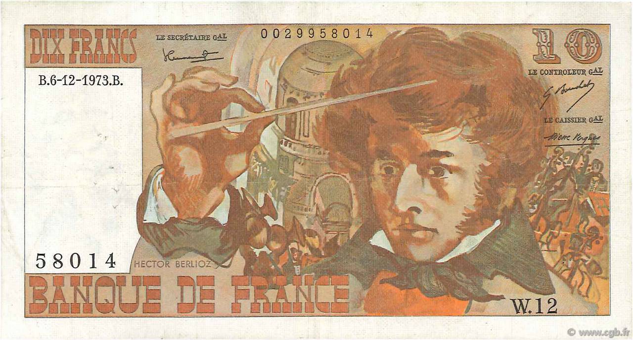 10 Francs BERLIOZ FRANCIA  1973 F.63.02 MBC