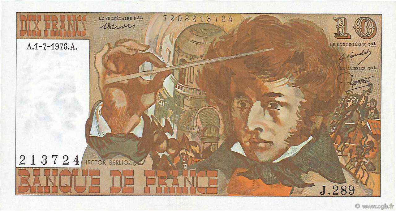 10 Francs BERLIOZ FRANCE  1976 F.63.19 NEUF