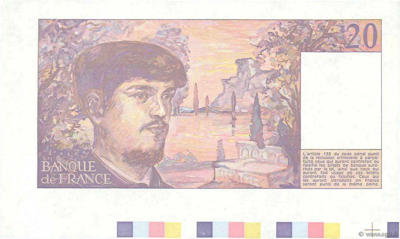 20 Francs DEBUSSY FRANCE  1980 F.66.00Ec UNC