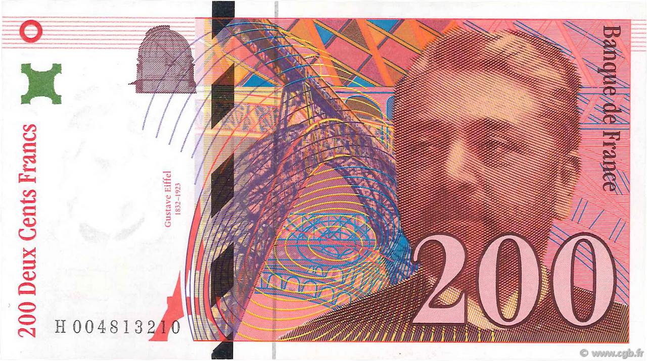 200 Francs EIFFEL FRANCE  1995 F.75.01 UNC
