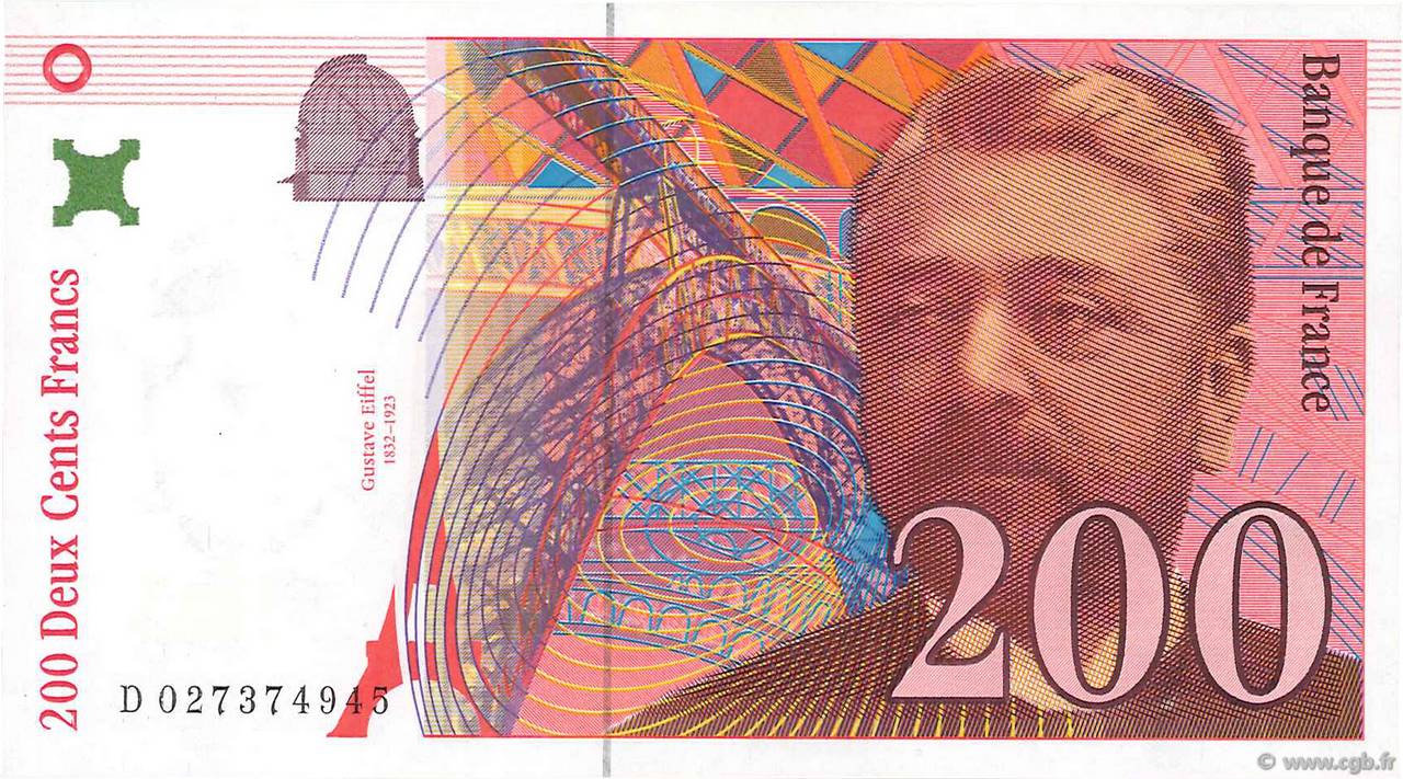 200 Francs EIFFEL Sans STRAP FRANKREICH  1996 F.75f4.02 ST