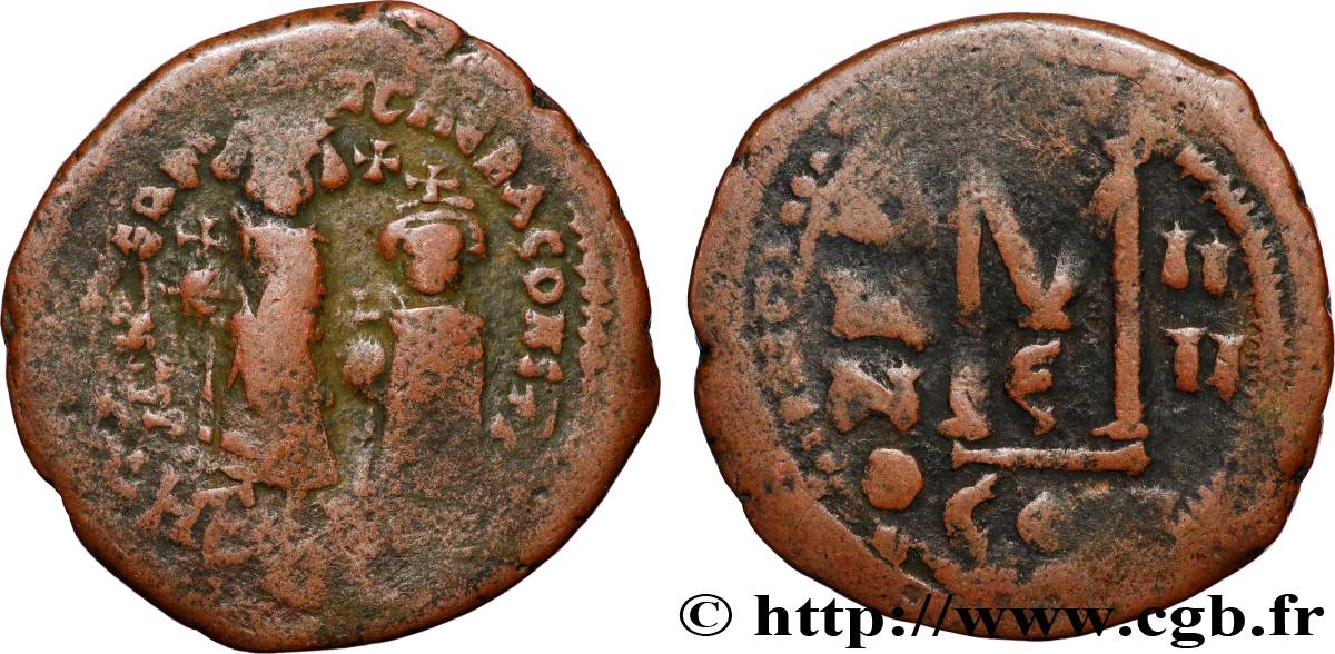 HERACLIUS and HERACLIUS CONSTANTINE Follis VF