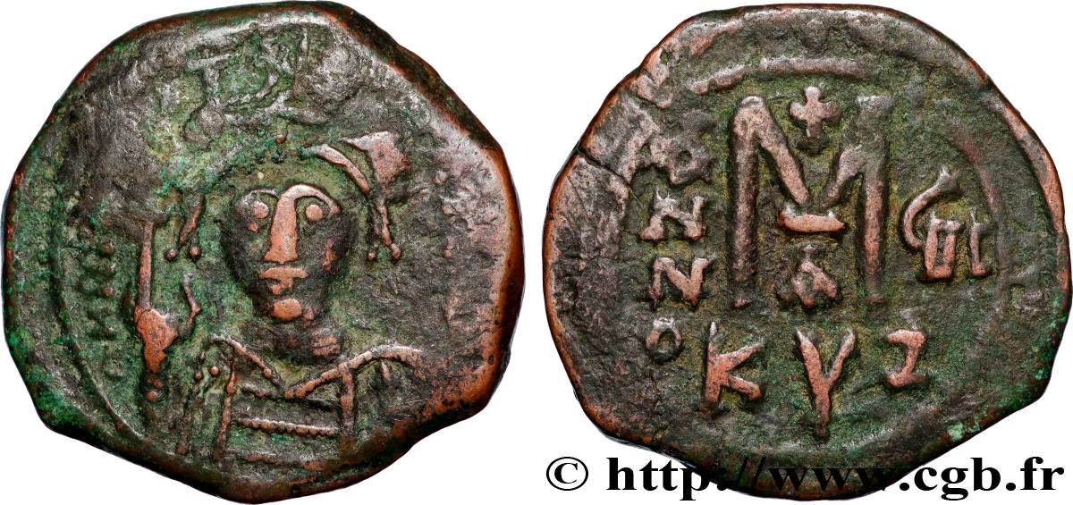 MAURICIUS TIBERIUS Follis XF