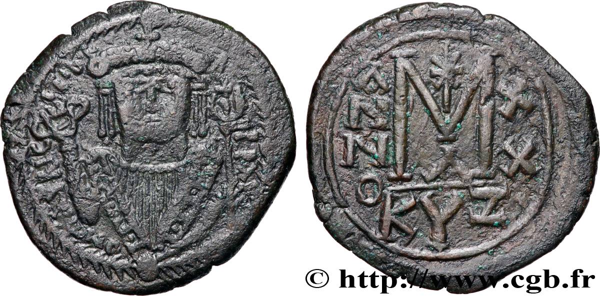 MAURICIUS TIBERIUS Follis XF