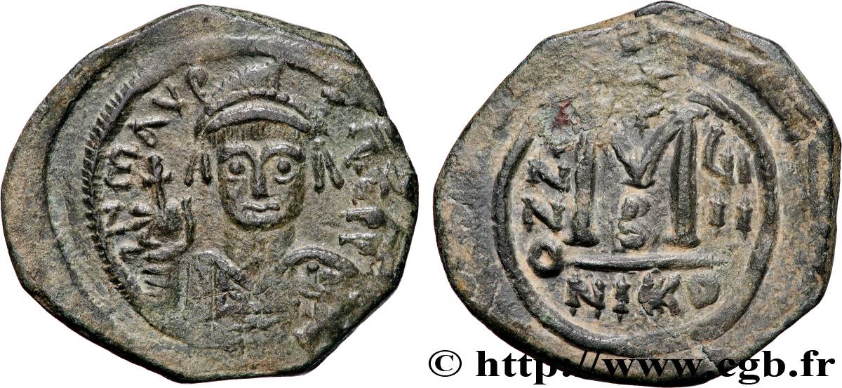 MAURICIUS TIBERIUS Follis AU