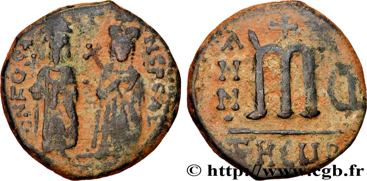 PHOCAS et LÉONTIA Follis VF/XF