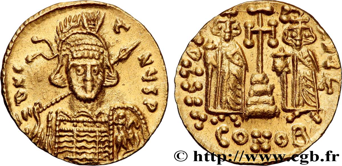 CONSTANTINE IV, HERACLIUS and TIBERIUS Solidus MS