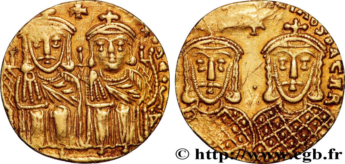 LEO IV THE KHAZAR and CONSTANTINE VI Solidus AU