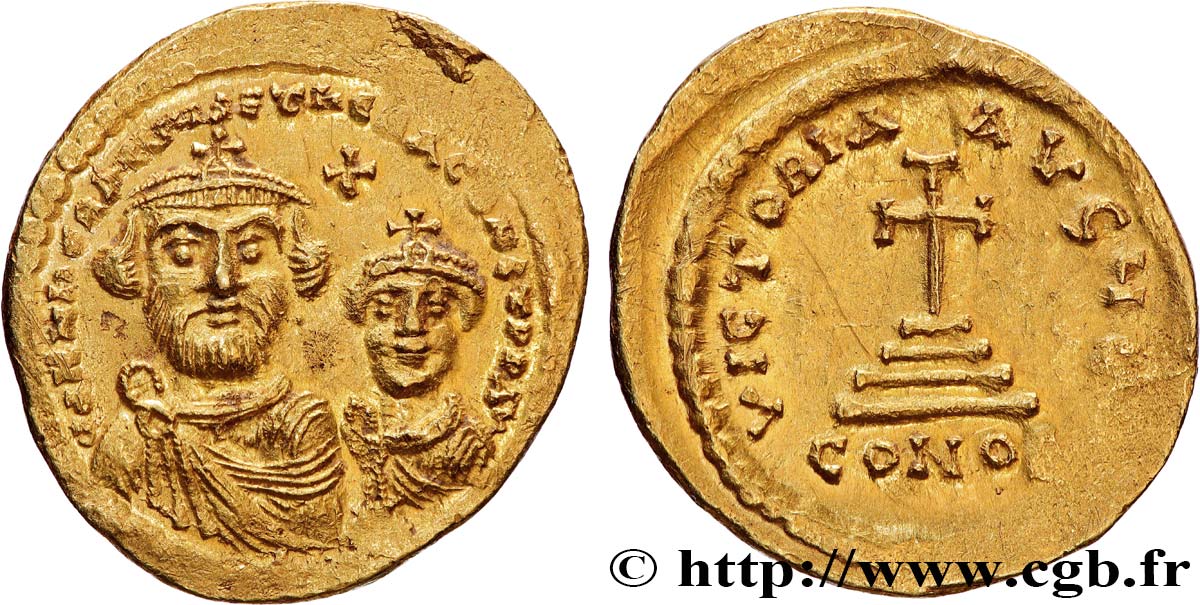 HERACLIUS und HERACLIUS CONSTANTINUS Solidus VZ