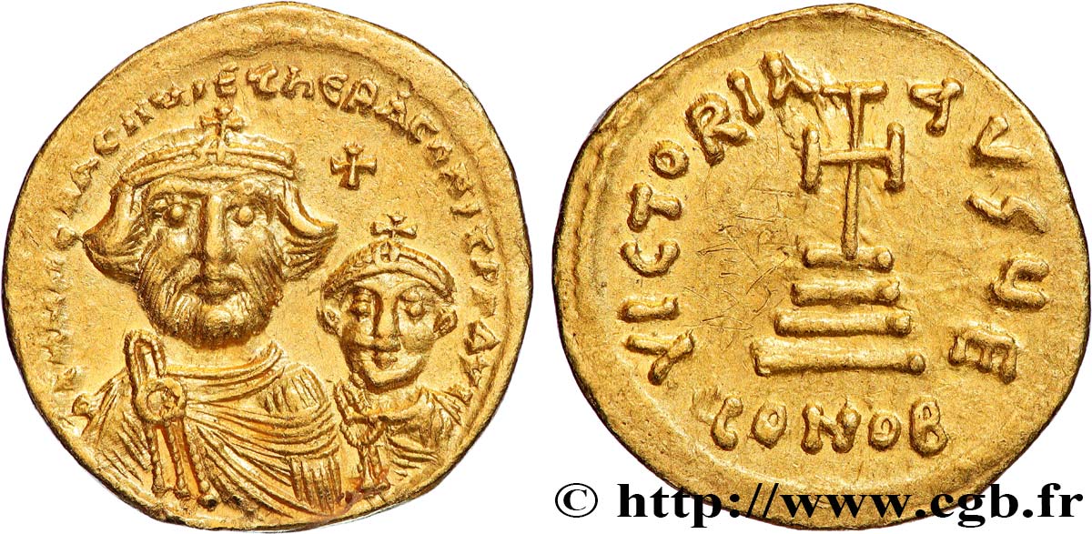 HERACLIUS and HERACLIUS CONSTANTINE Solidus AU