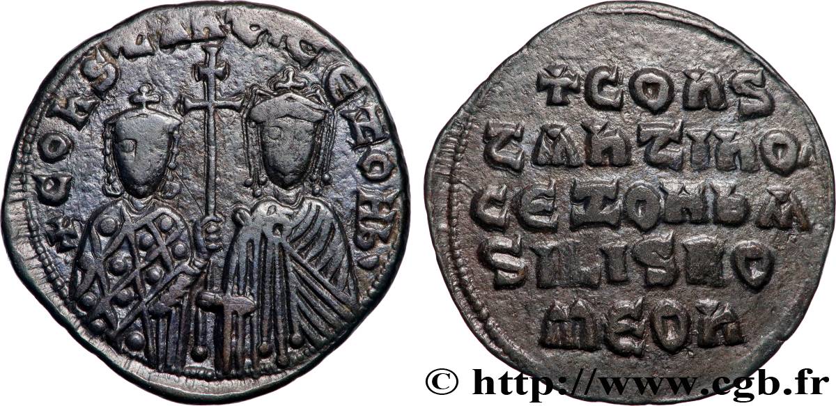 CONSTANTIN VII et ZOÉ Follis TTB/TTB+