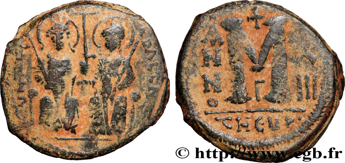 JUSTIN II and SOPHIA Follis VF/XF