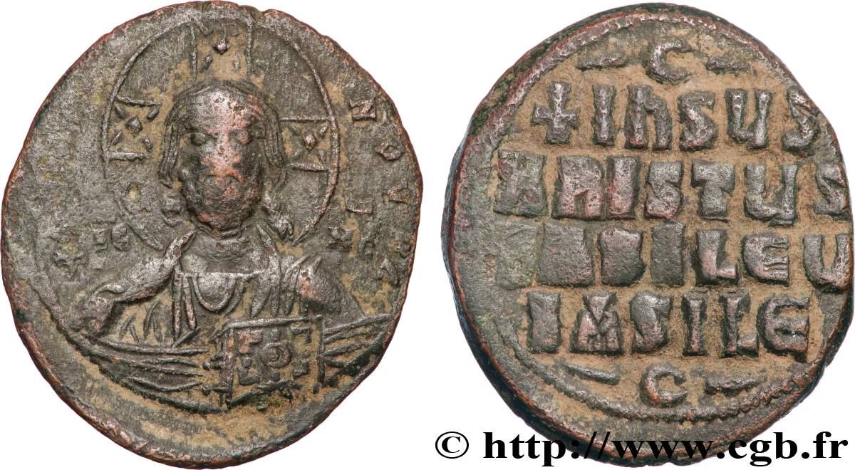 BASILIO II e COSTANTINE VIII Follis BB