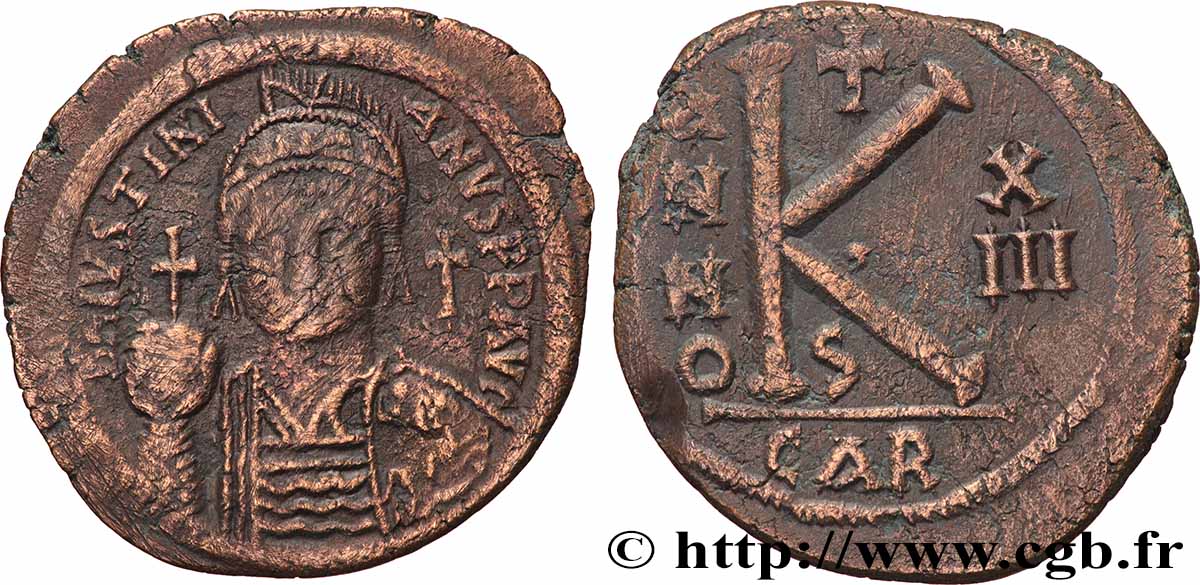 JUSTINIEN Ier Demi-follis TTB