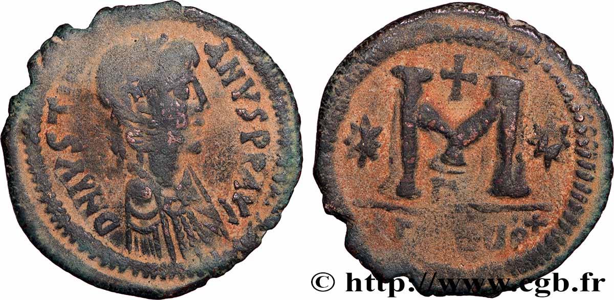 JUSTINIAN I Follis XF
