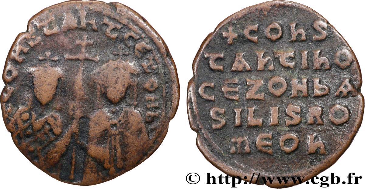 CONSTANTIN VII et ZOÉ Follis TB+/TTB