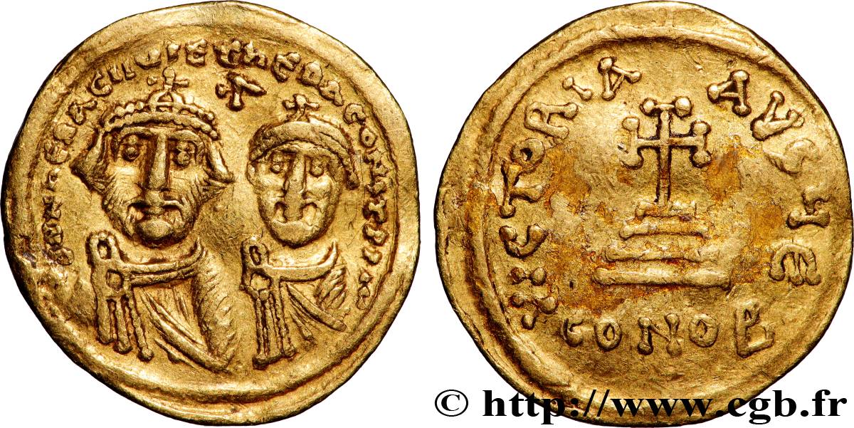 HERACLIUS and HERACLIUS CONSTANTINE Solidus AU/XF