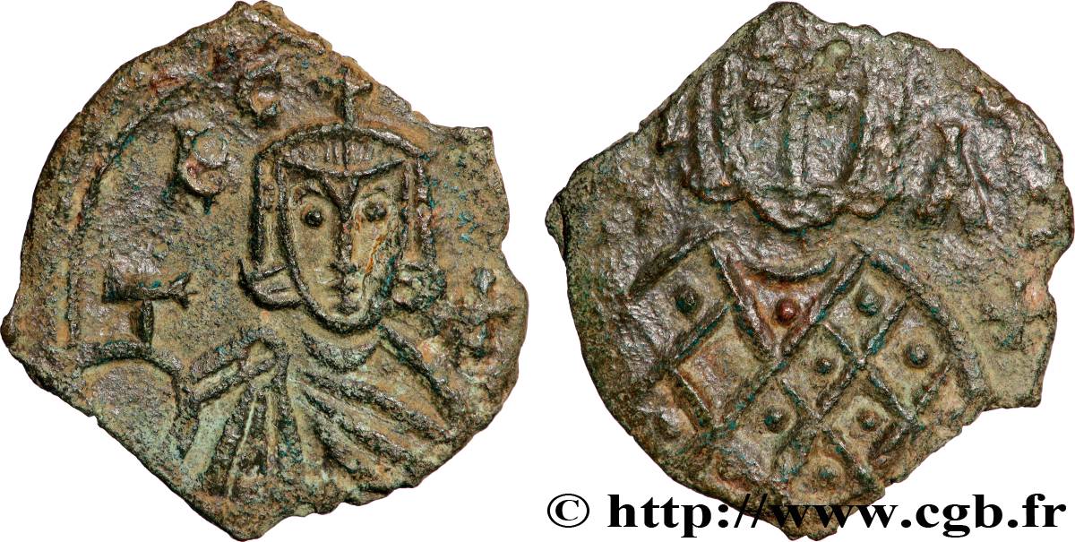 LEO V THE ARMENIAN and CONSTANTINE Follis AU