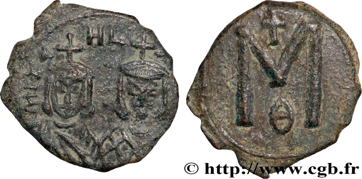 MICHAEL II and THEOPHILOS Follis XF/AU