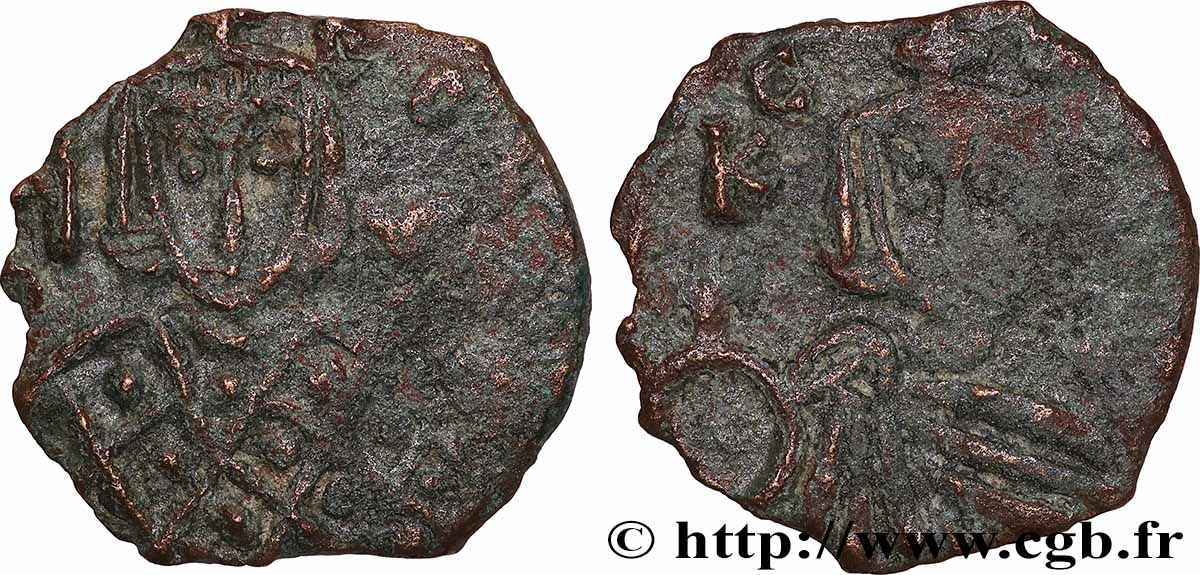 LEO V THE ARMENIAN and CONSTANTINE Follis VF