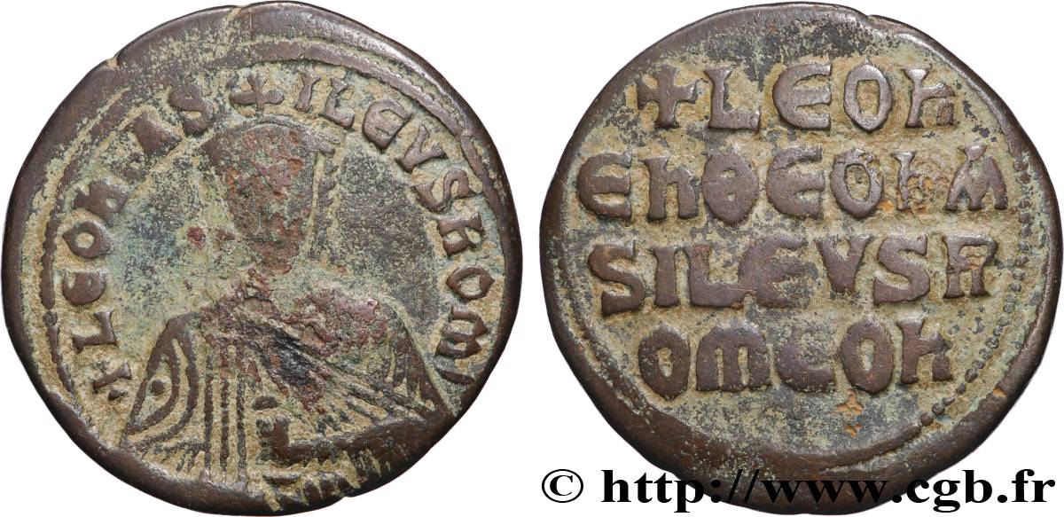 LEO VI THE WISE Follis VF