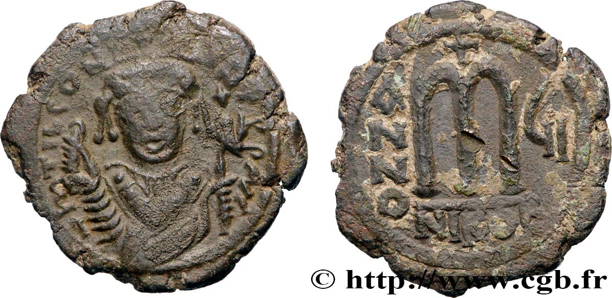 TIBERIUS II CONSTANTINE Follis VF