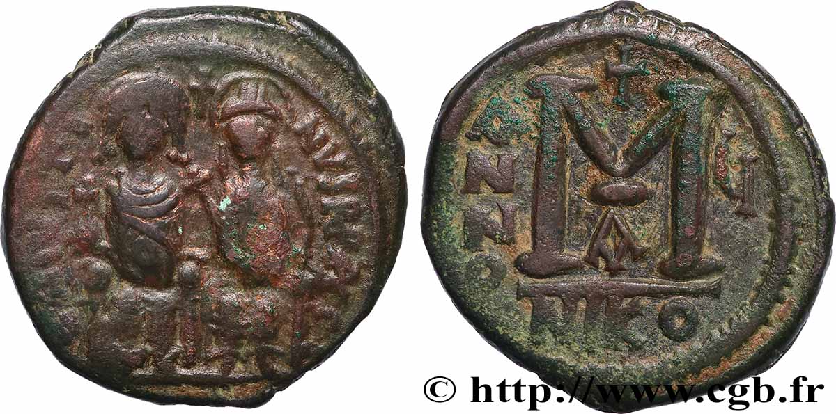 JUSTIN II et SOPHIE Follis TTB