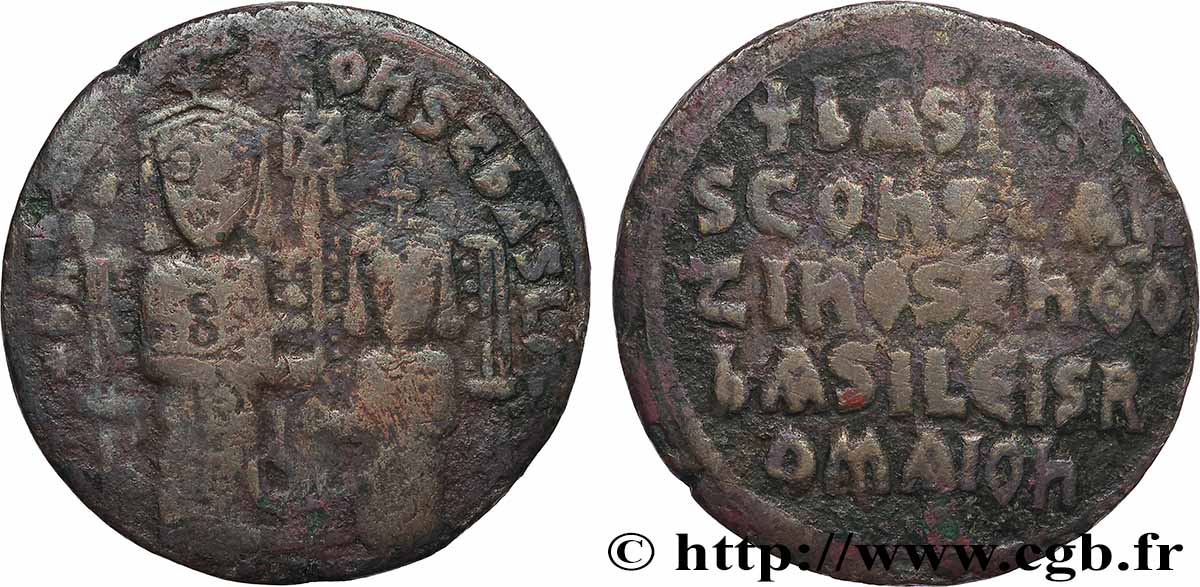 BASILEO I e CONSTANTINE Follis q.BB