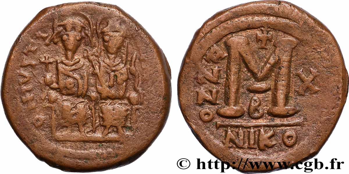 GIUSTINO II e SOFIA Follis BB