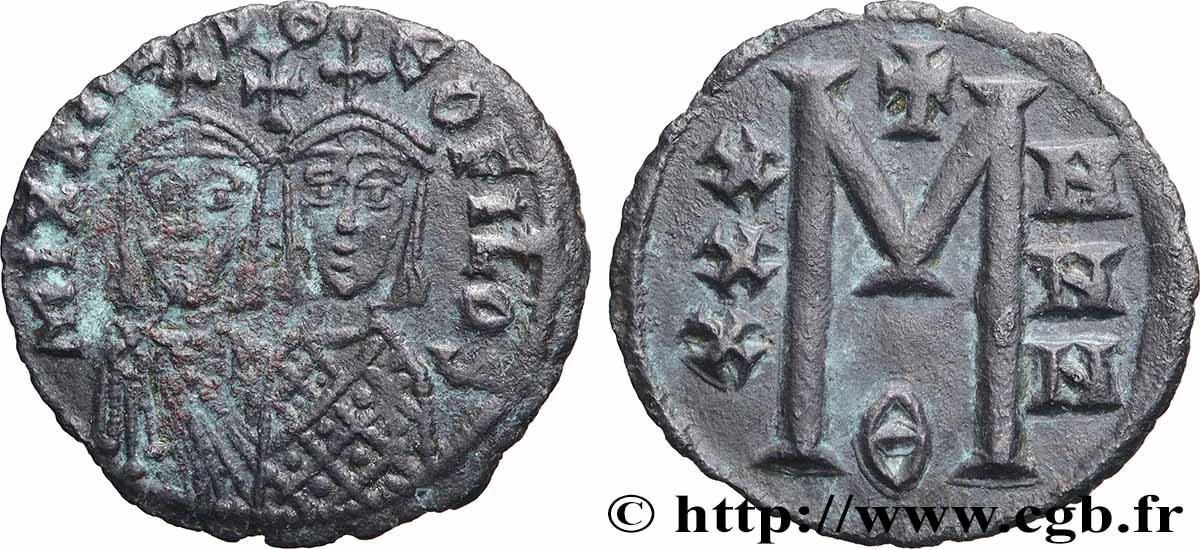 MICHAEL II und THEOPHILUS Follis SS/fVZ